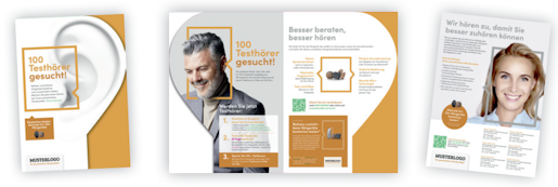 Folder (4 Seiten) Format: freie Stanzkontur auf DIN A4 Druck & Versand (10.000 Stück): Bei Einzelbestellung 1550 €